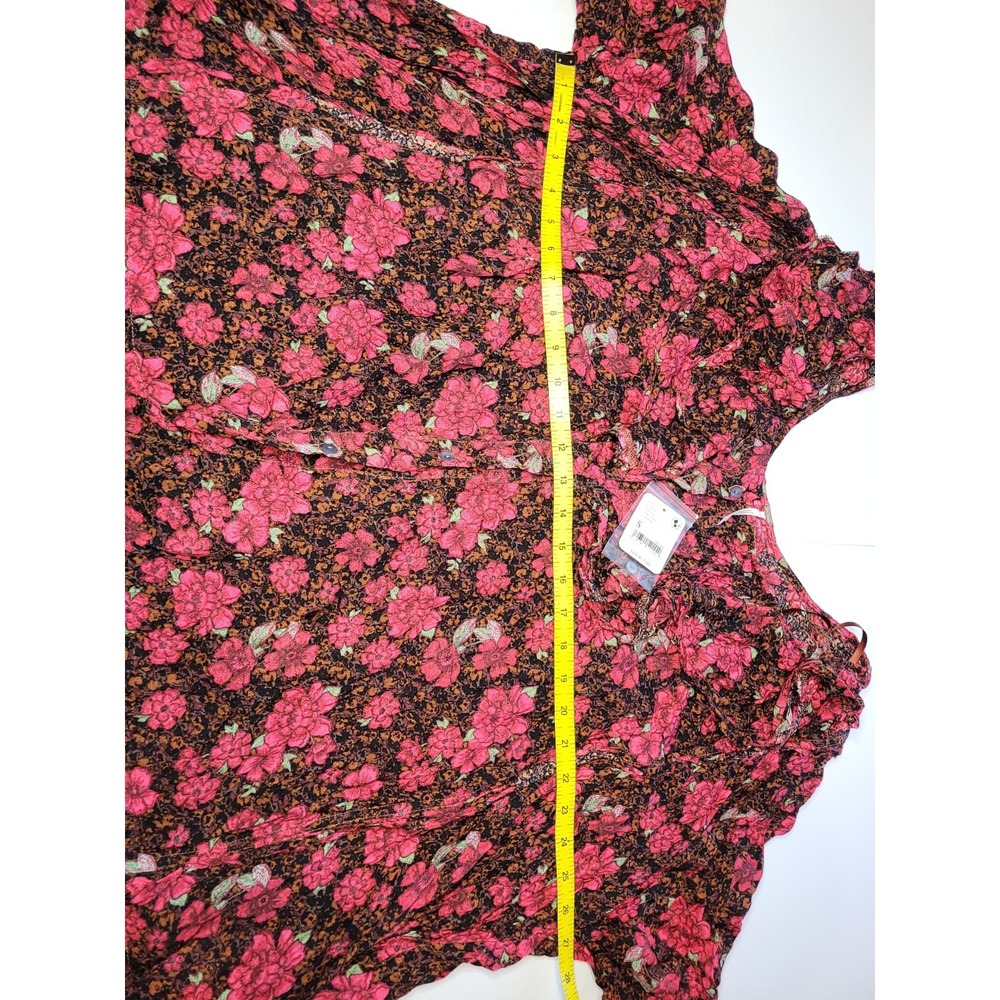 NWT Free People Loretta Floral Print Tunic Size Small Brown Motif Rare Coloring - Picture 11 of 16
